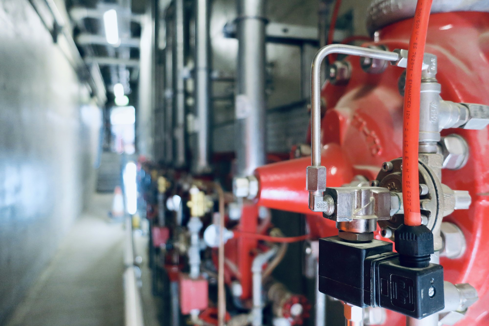 A fire pump room